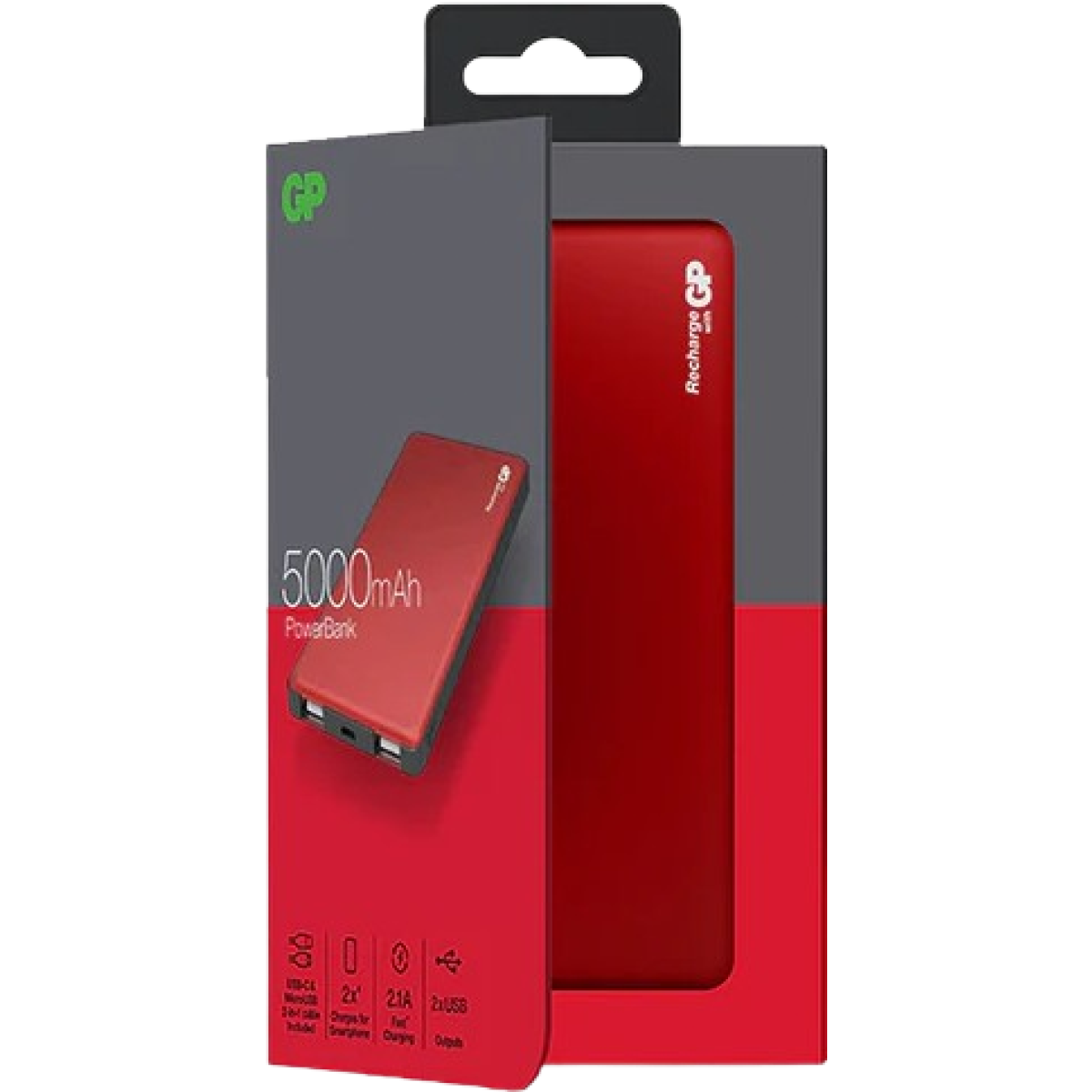 GP 超霸 GPACCMP05002 GP儲電寶 M系列 MP05MA 5000mAh (紅色)